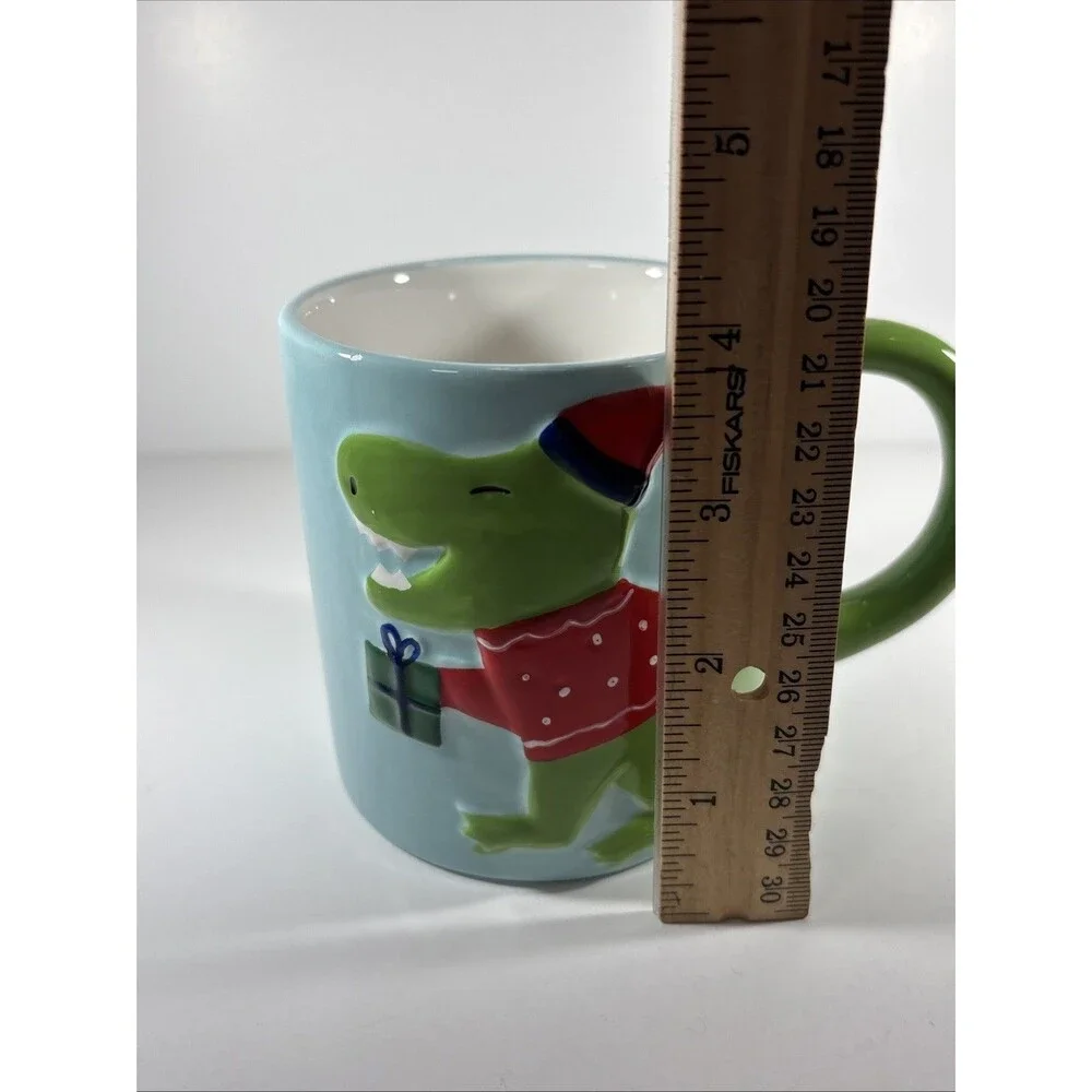 Target Bullseye T-Rex Dinosaur Christmas Coffee Tea Mug Cup 2023 GUC
